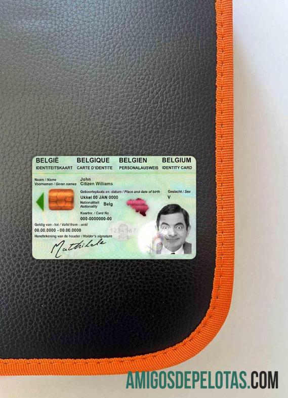 Belgium ID olhar de foto frente modelo